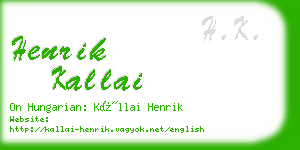 henrik kallai business card